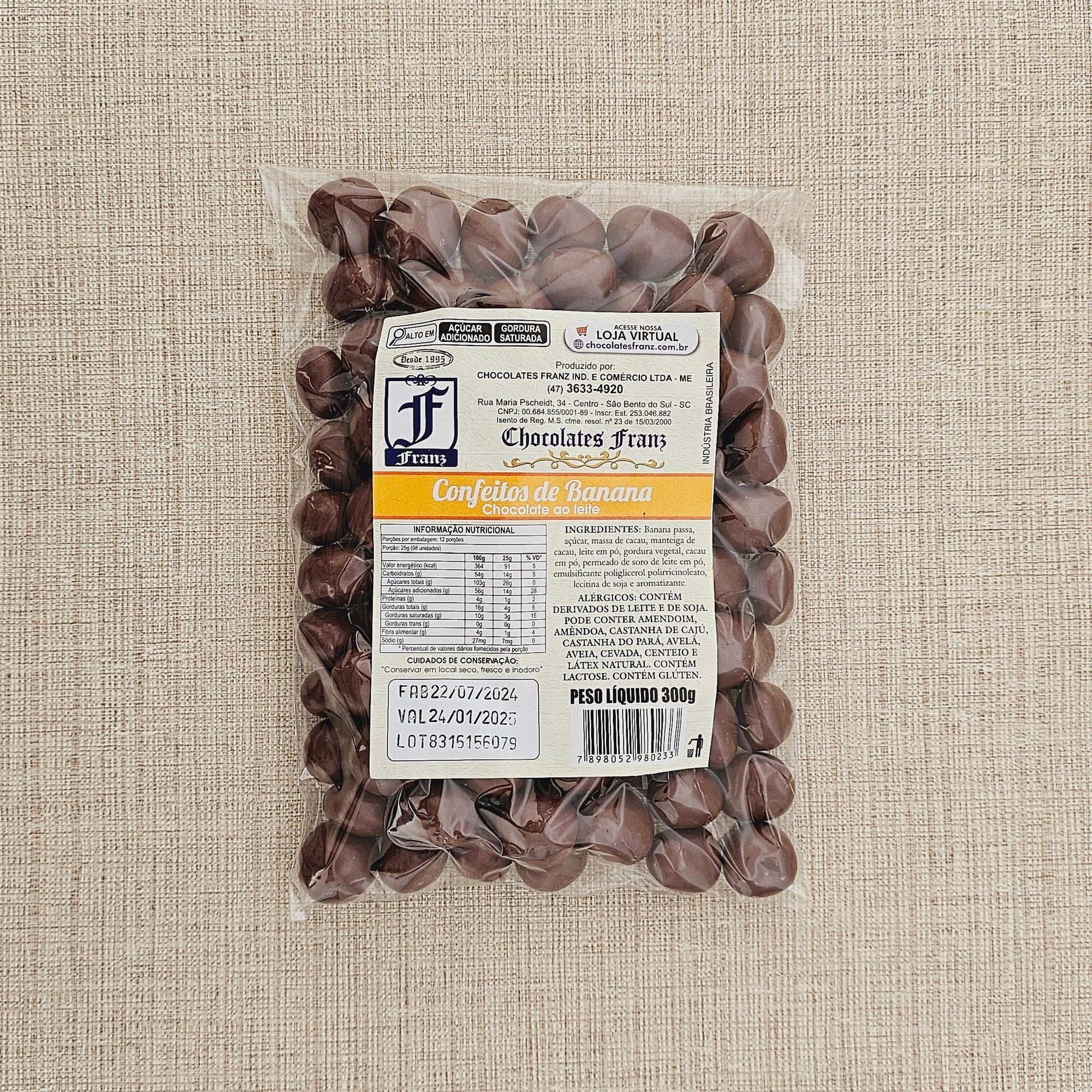 Confeitos de Banana 300g
