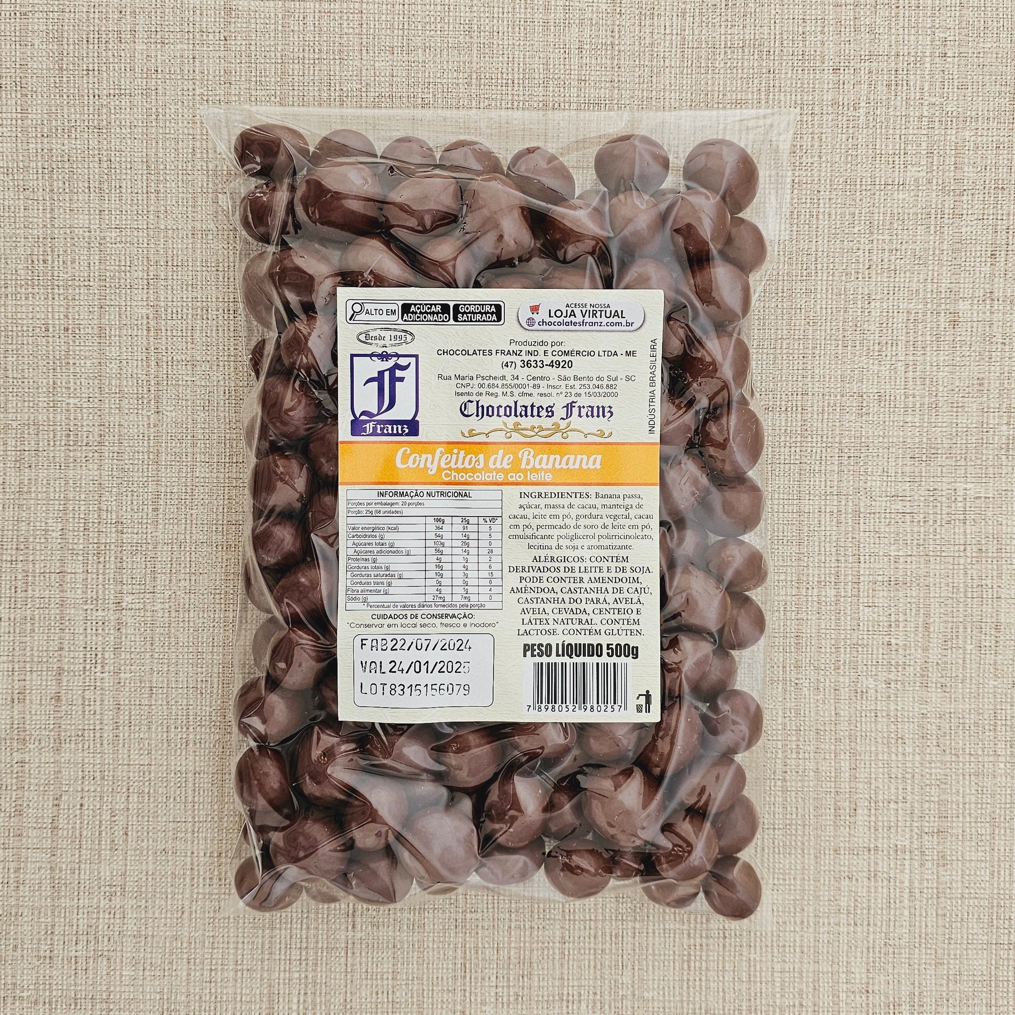 Confeitos de Banana 500g