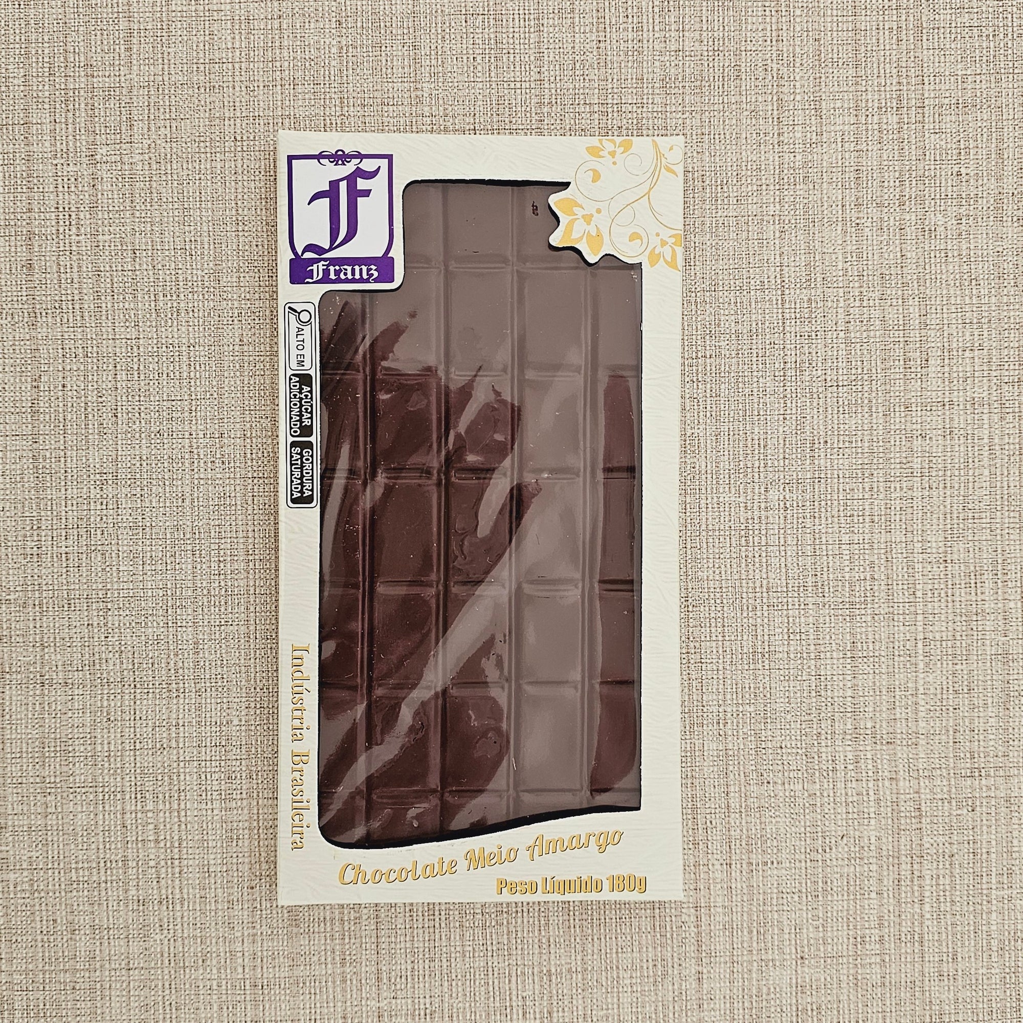 Barra em chocolate meio amargo 180g