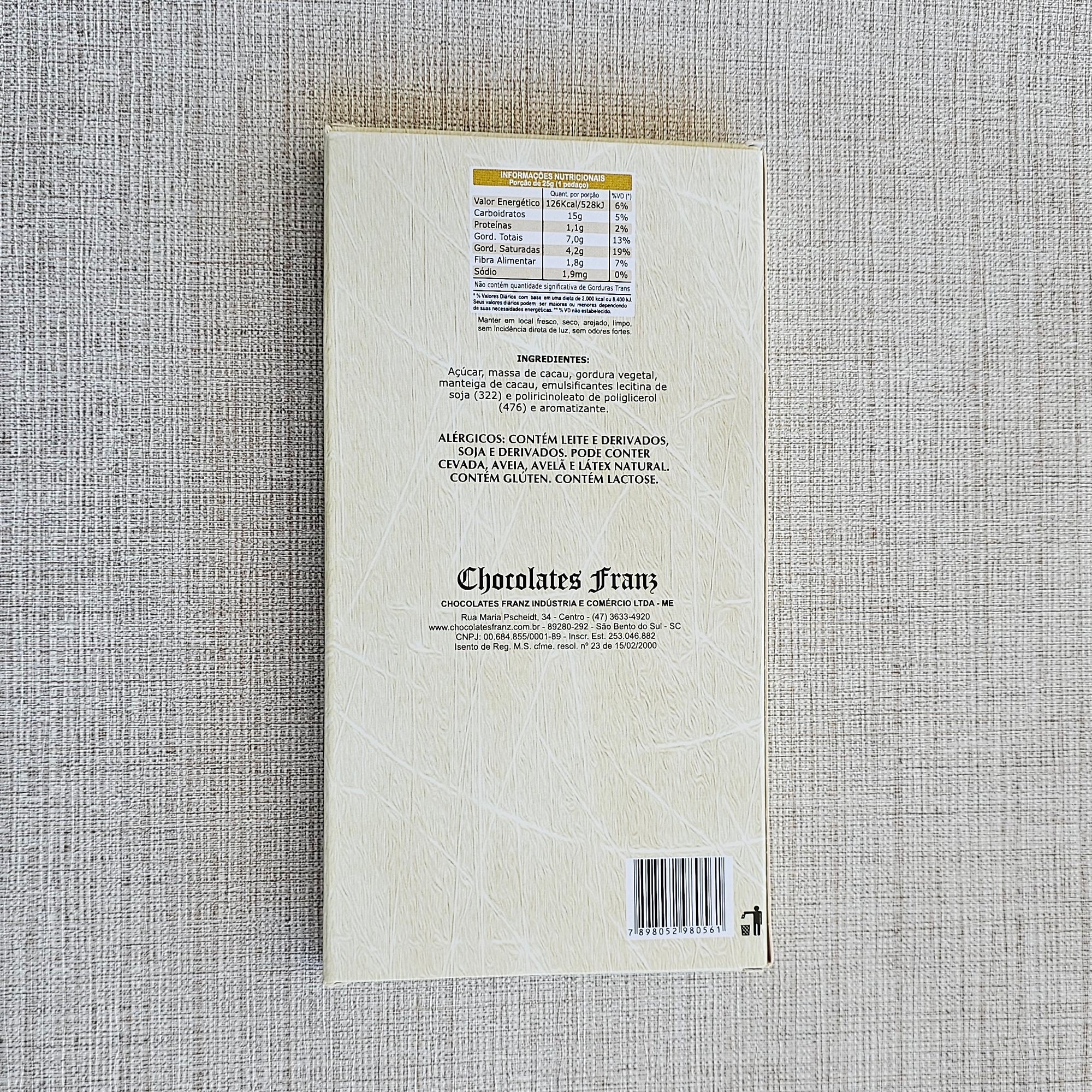 Barra Natal em chocolate meio amargo 120g