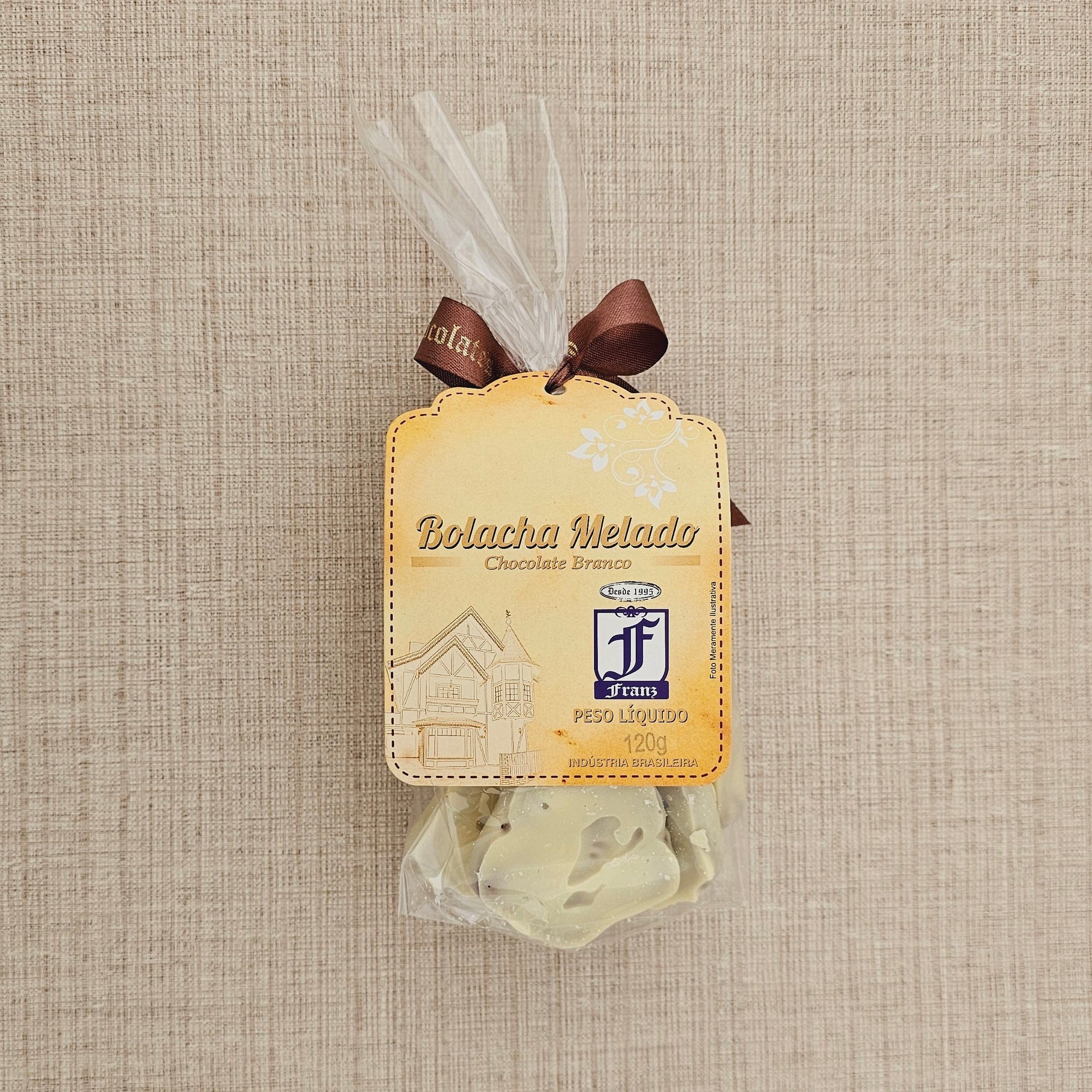 Bolacha de Melado Estrela em chocolate branco 120g