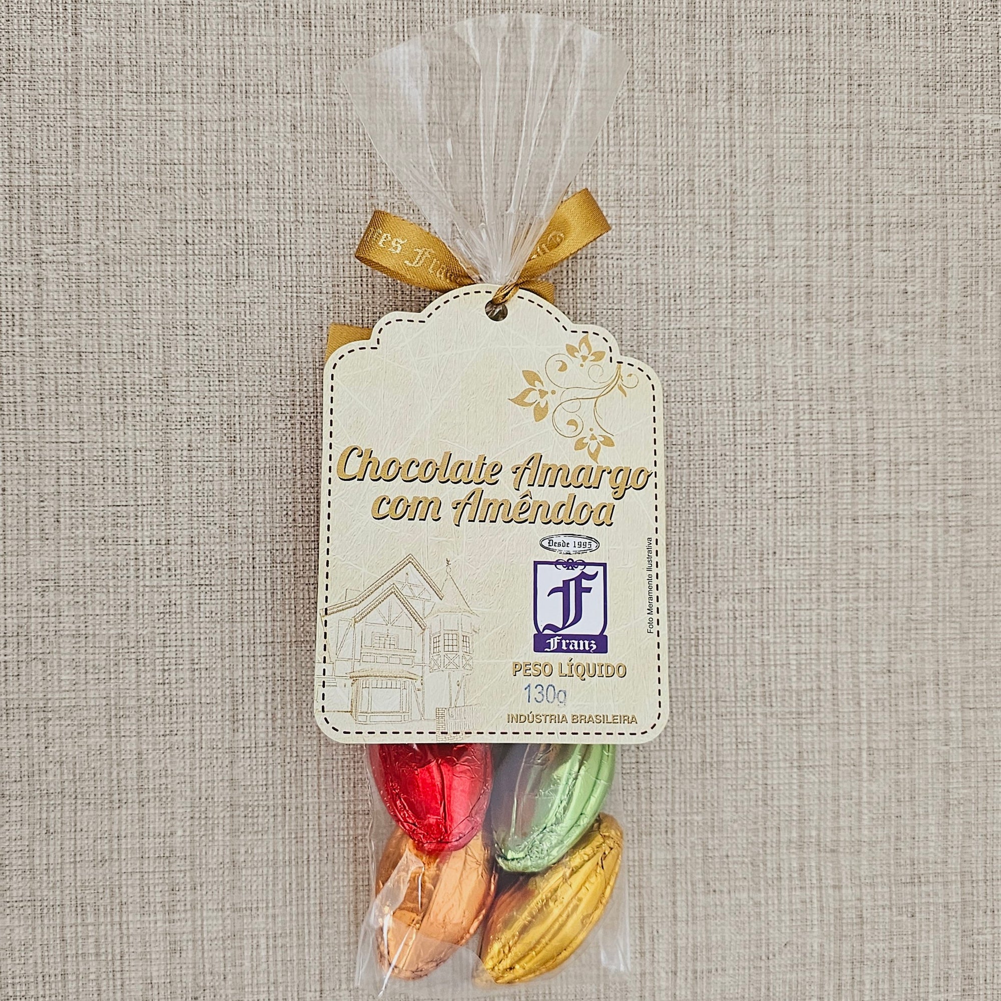 Cacau com Amêndoa no chocolate 70% amargo 130g