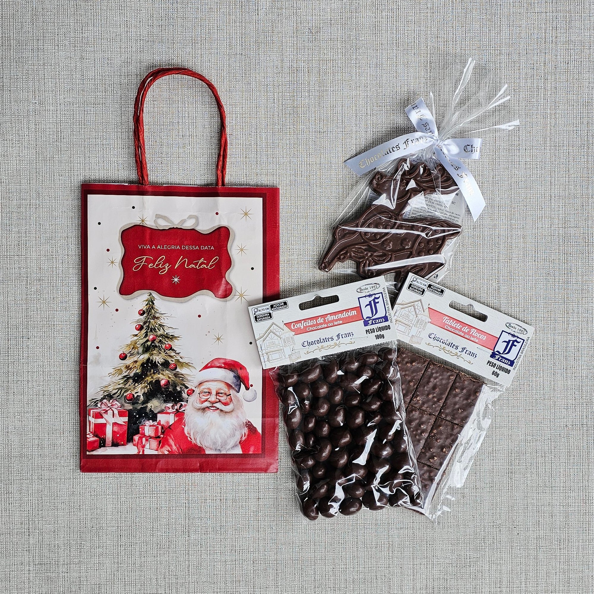 Sacola Natal com chocolates sortidos 200g