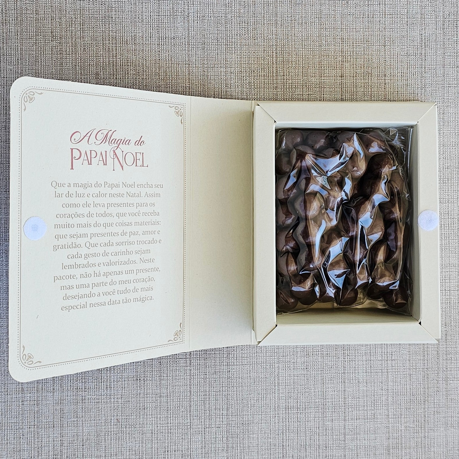 Sacola natal livros chocolates sortidos 265g