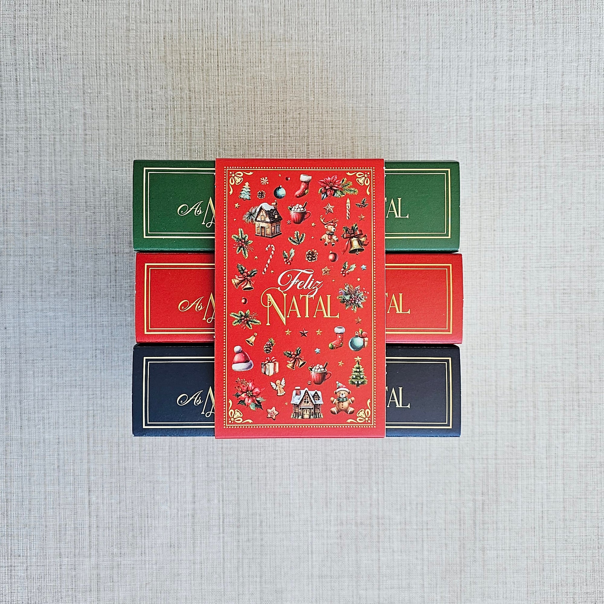Sacola natal livros chocolates sortidos 265g