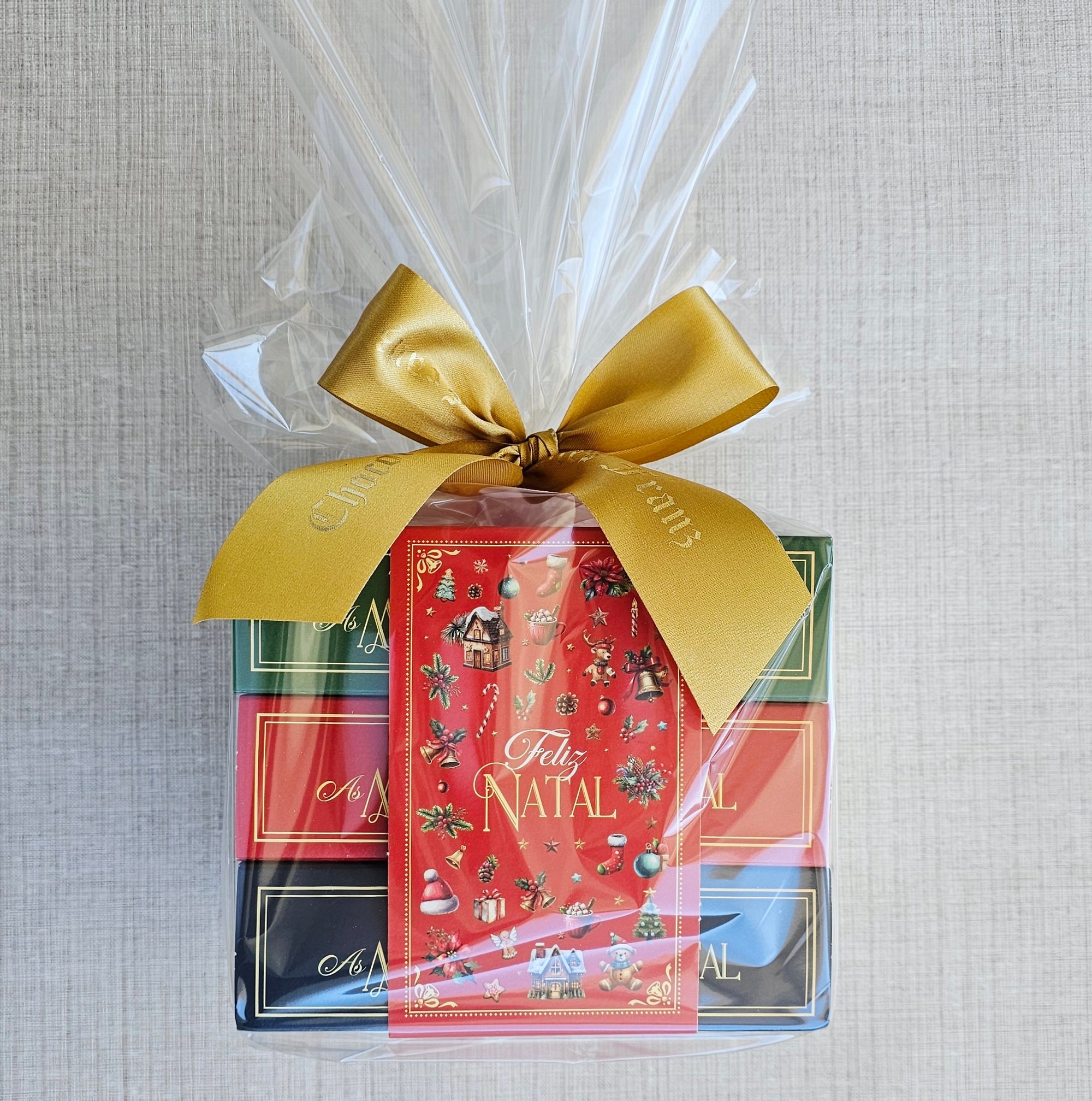 Sacola natal livros chocolates sortidos 265g