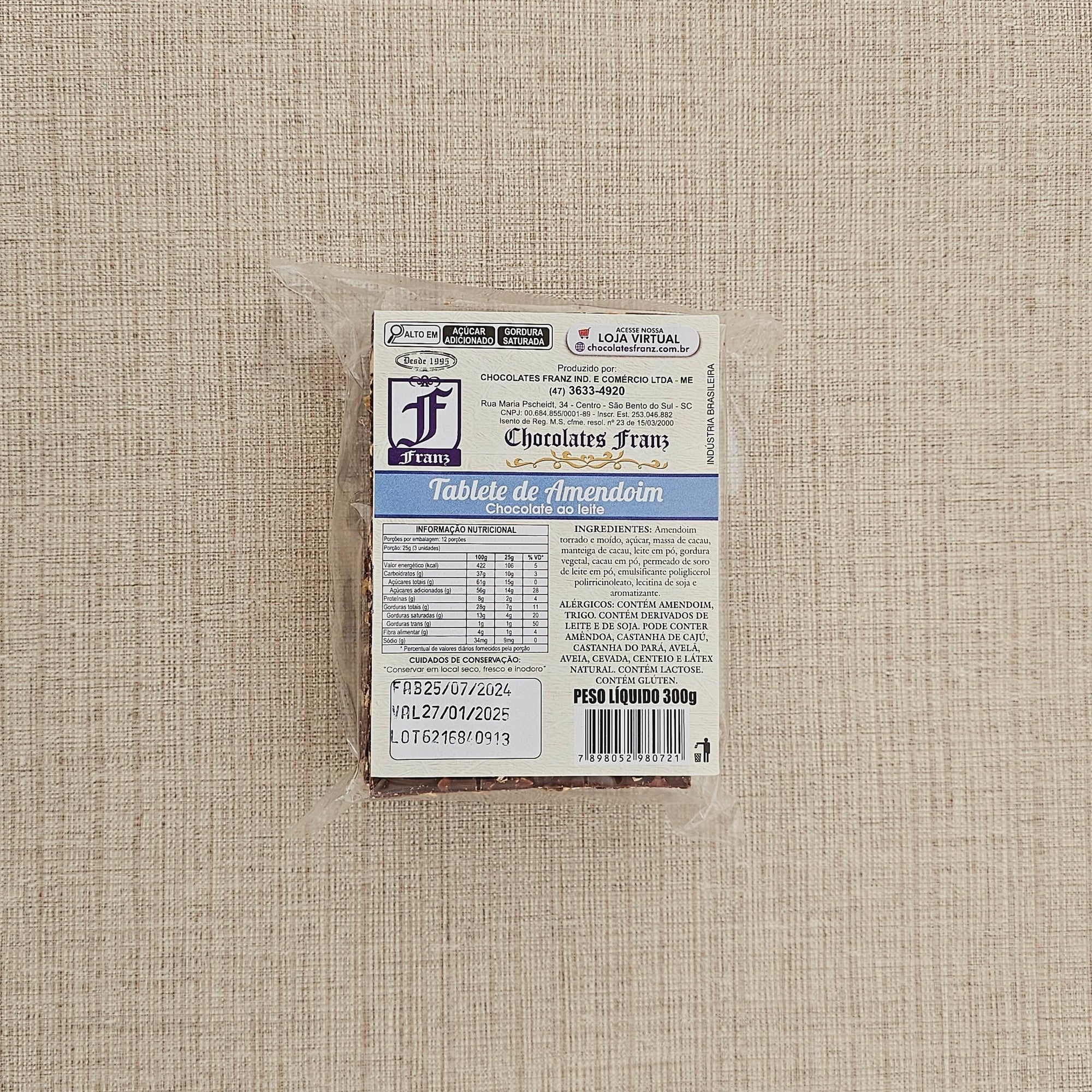 Tablete de Amendoim 300g