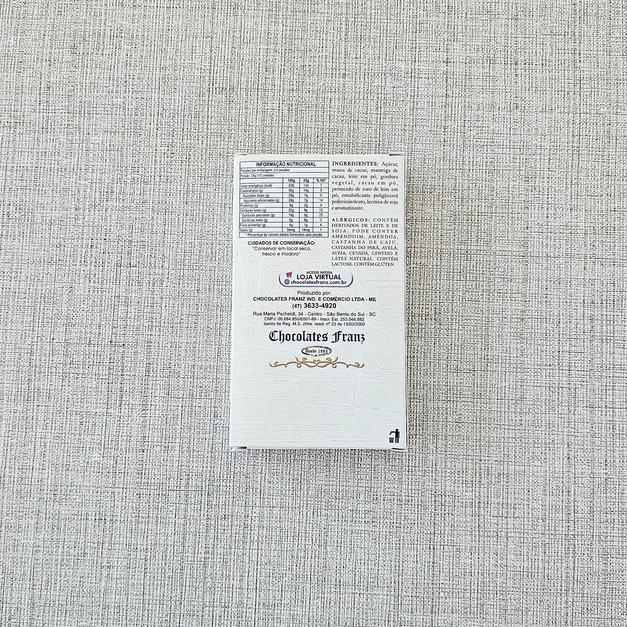 Barra Intensidade chocolate ao leite 60g