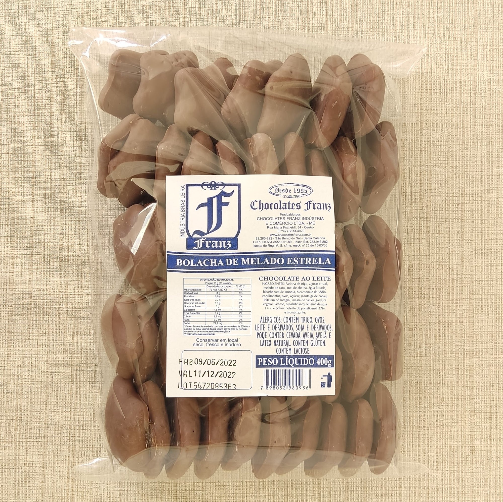 Bolacha de Melado Estrela 400g