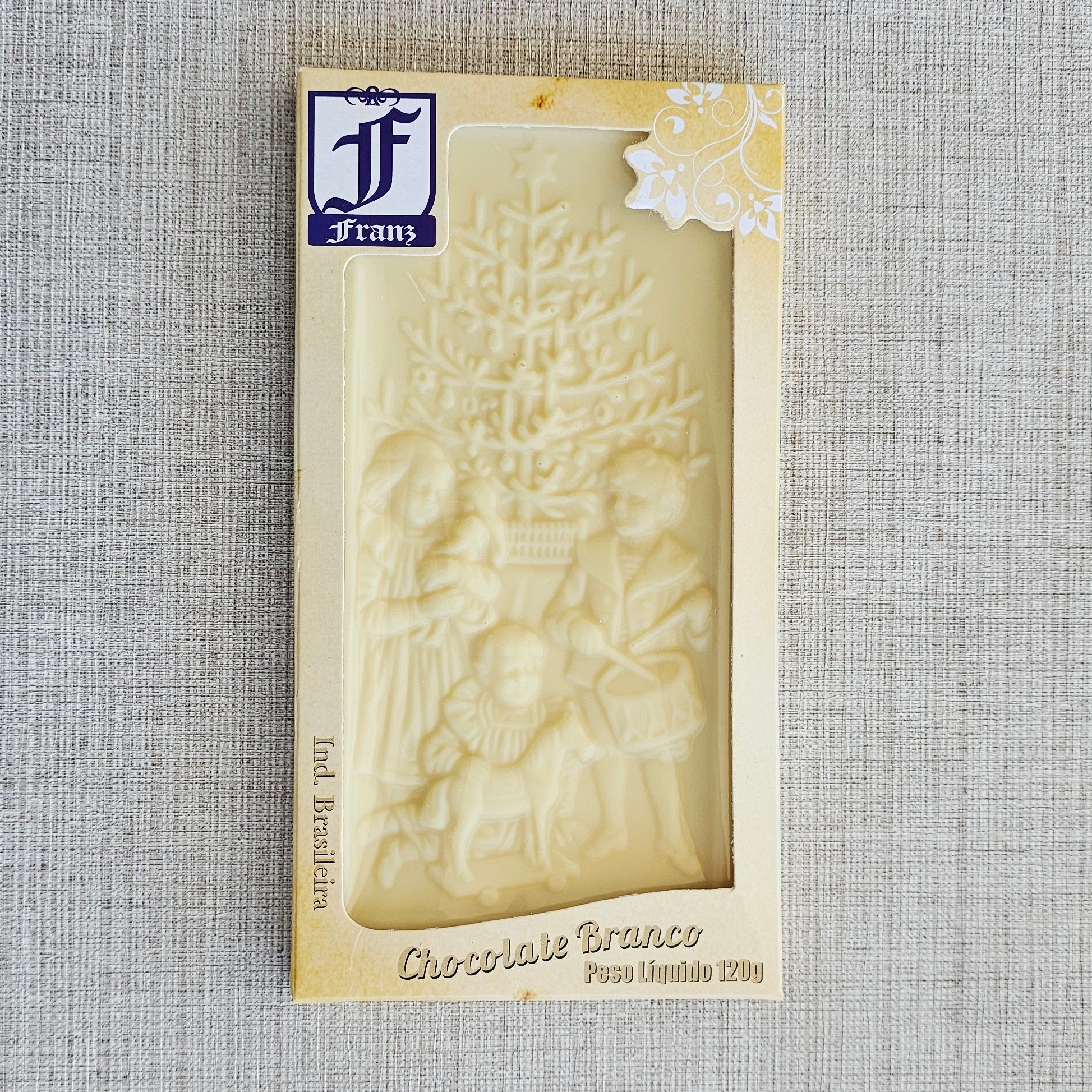 Barra Natal em chocolate branco 120g